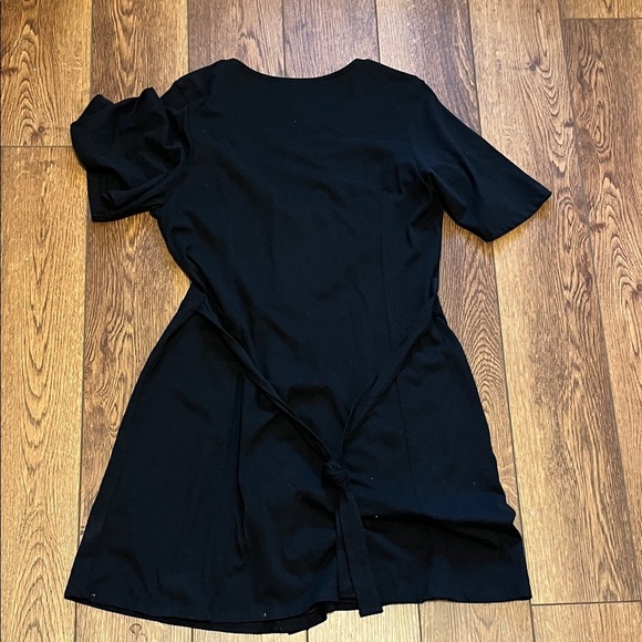 ASOS Flutter Sleeve Black Button-Down Dress 10 - Picture 7 of 7
